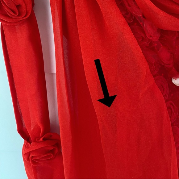 NEW For Love and Lemons Hannah Maxi Dress Red Small - Picture 17 of 17